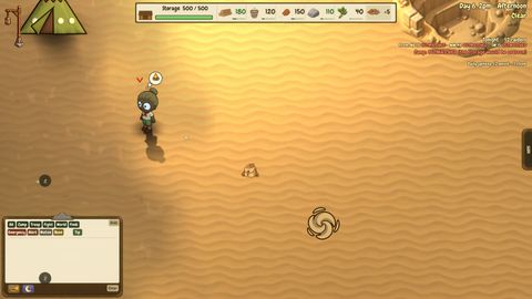 A dust devil crossing a Desert camp.